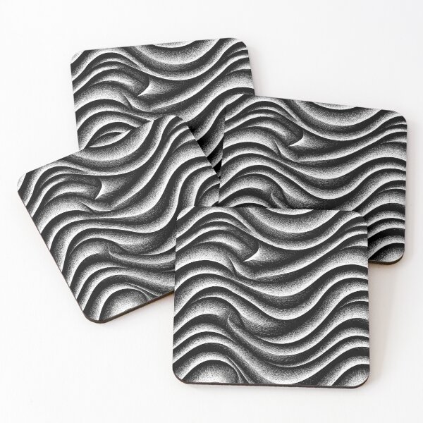 Item preview, Silver Abstract Wave Relief Pattern designed and sold by Piotrek0001.