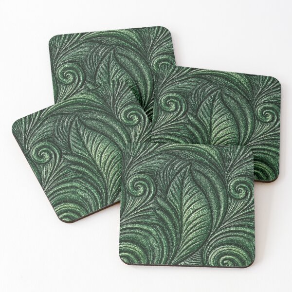 Item preview, Emerald Leaf Texture Embossed Art designed and sold by Piotrek0001.