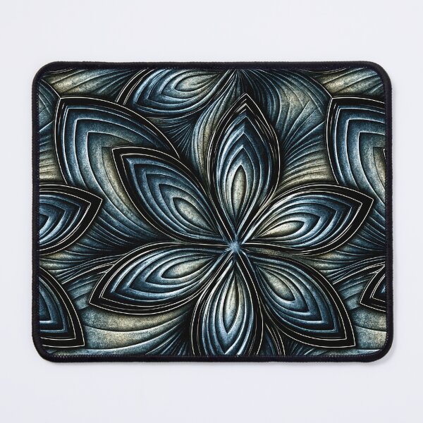 Item preview, Slate Blue Floral Leaf Relief designed and sold by Piotrek0001.