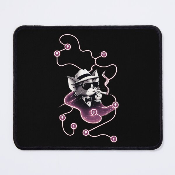 Item preview, Mafia Boss Cat Cyberpunk Neon Graphic  designed and sold by Shakhbata-1.