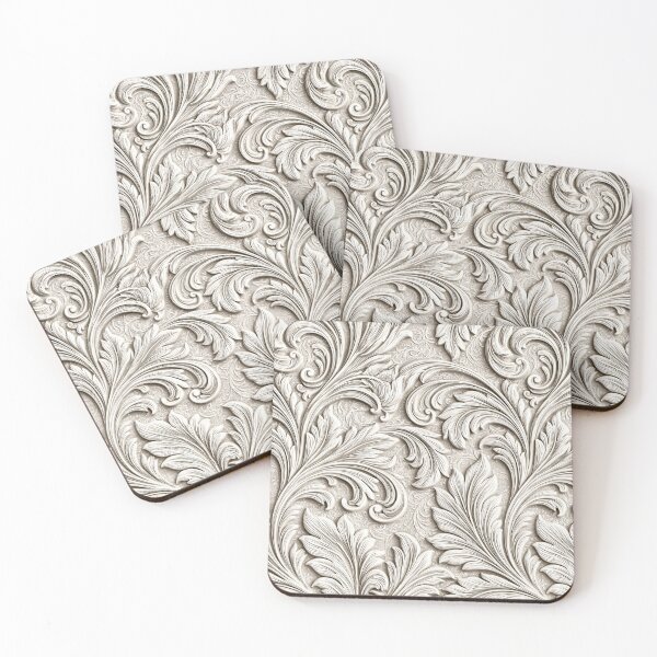 Item preview, Ivory Classic Damask Embossed Art designed and sold by Piotrek0001.
