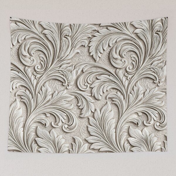 Item preview, Ivory Classic Damask Embossed Art designed and sold by Piotrek0001.
