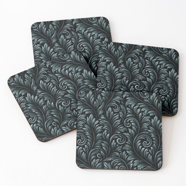 Item preview, Onyx Floral Brocade Relief Art designed and sold by Piotrek0001.
