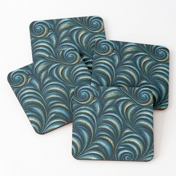 Item preview, Emerald Forest Swirl Embossed Pattern designed and sold by Piotrek0001.