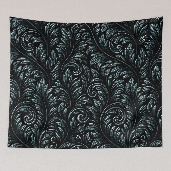 Item preview, Onyx Floral Brocade Relief Art designed and sold by Piotrek0001.