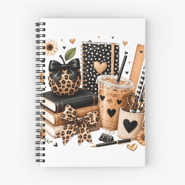 Item preview, Leopard Teacher Coffee Notebook School Supplies Graphic designed and sold by VGAfanatic.