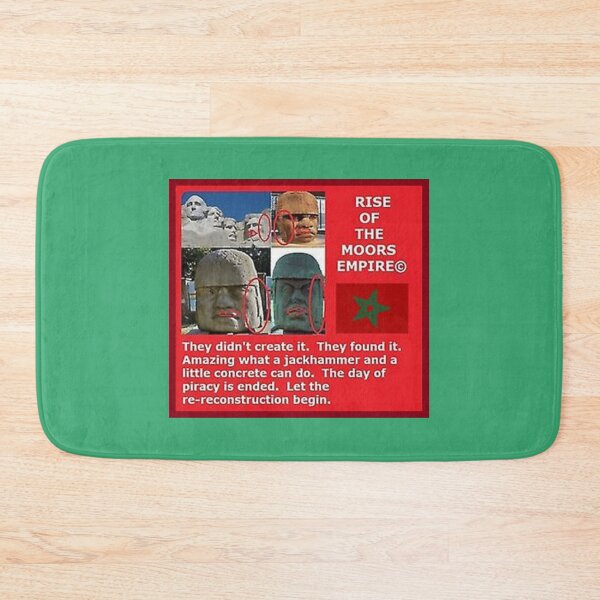 Item preview, Mu’ur (UM) Empire™ al-Benhadiel©™ design, Olmecs, green background designed and sold by HardyKnitDesign.