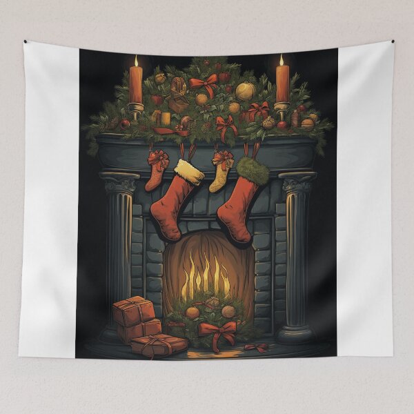 Item preview, Elegant Christmas Fireplace with Festive designed and sold by kennmasrtala13.