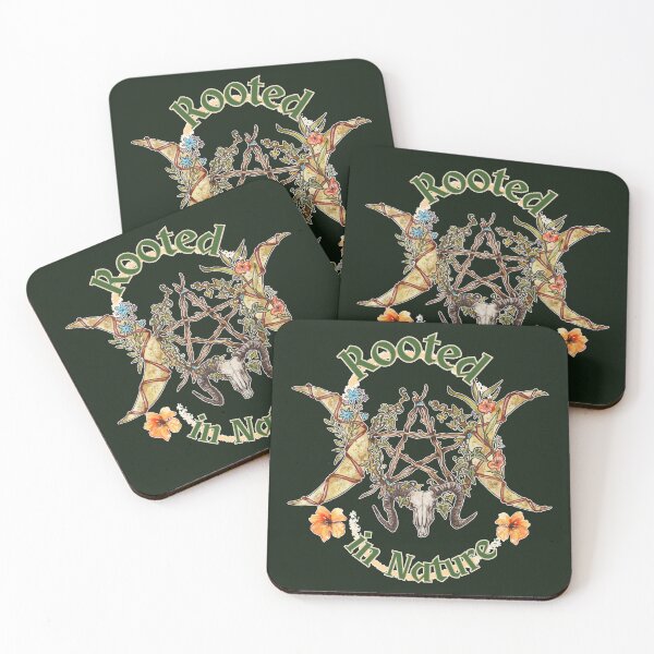 Item preview, Rooted in Nature Pentagram Moon Witchy Botanical Art designed and sold by esmavart.
