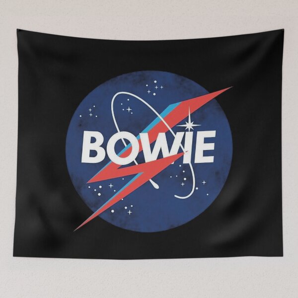 Item preview, Aesthetic Ziggy Stardust Lightning and Cute Retro Music Quotes Sticker designed and sold by benja-08.