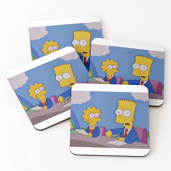 Item preview, Bart and Lisa become reporters Cartoon Sticker designed and sold by DohLab.