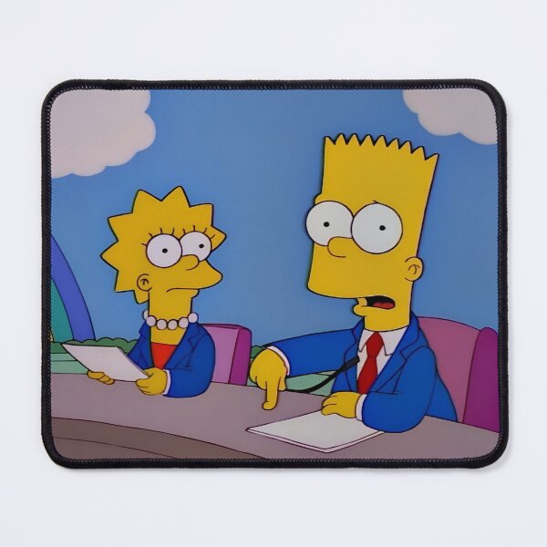 Item preview, Bart and Lisa become reporters Cartoon Sticker designed and sold by DohLab.