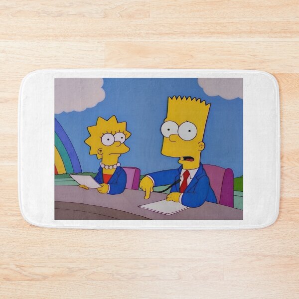 Item preview, Bart and Lisa become reporters Cartoon Sticker designed and sold by DohLab.