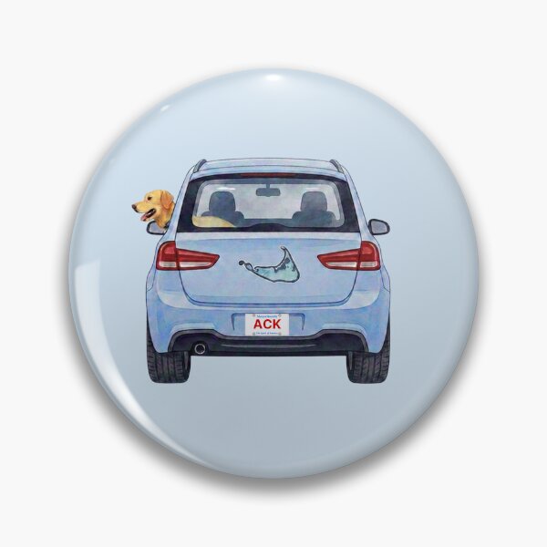 Item preview, Nantucket Coastal Dog Car Trip Watercolor  designed and sold by Coastal Joy.