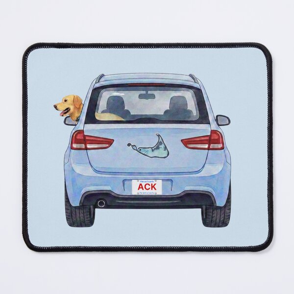 Item preview, Nantucket Coastal Dog Car Trip Watercolor designed and sold by Coastal Joy.