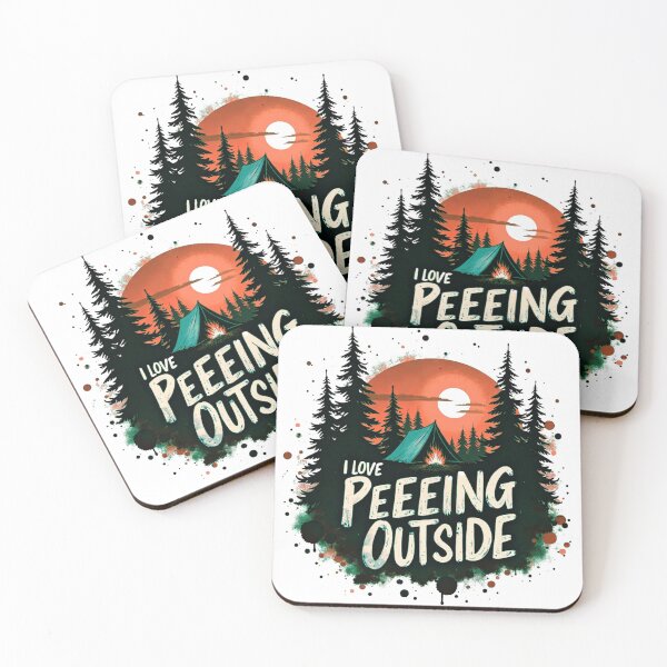 Item preview, Funny Camping T-Shirt Design I Love Peeing Outside Vintage Outdoor Graphic designed and sold by GabeMountainArt.