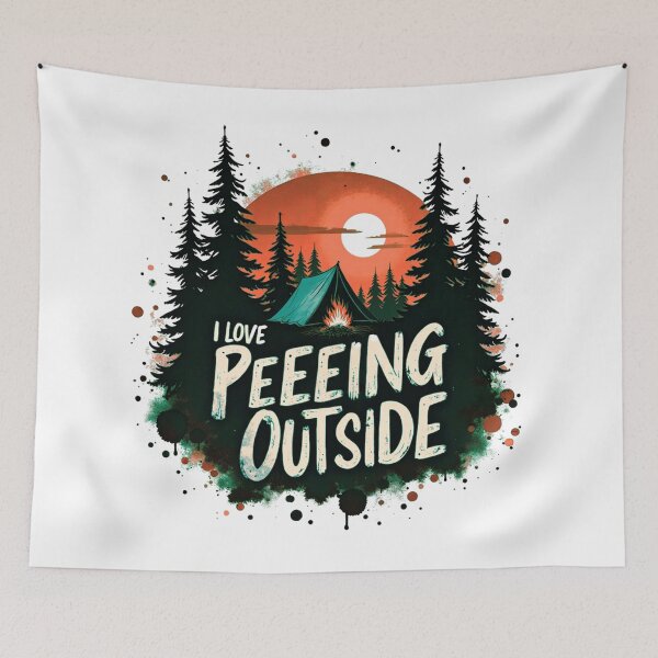 Item preview, Funny Camping T-Shirt Design I Love Peeing Outside Vintage Outdoor Graphic designed and sold by GabeMountainArt.