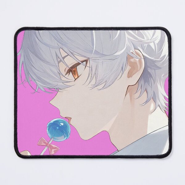 Item preview, Cute White-Haired Anime Boy with Blue Lollipop designed and sold by Sergii Davydenko.