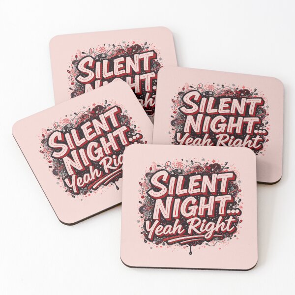 Item preview, Silent Night Yeah Right - Funny Sarcastic Christmas designed and sold by Raw Tigers.