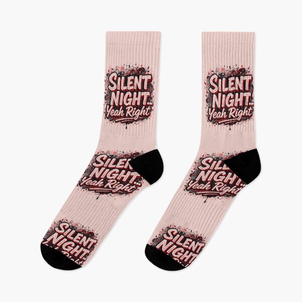 Item preview, Silent Night Yeah Right - Funny Sarcastic Christmas designed and sold by Raw Tigers.