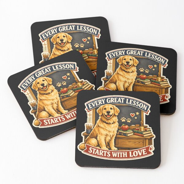 Item preview, Every Great Lesson Starts With Love Golden Retriever Teacher Dog Lover Gift designed and sold by Sahil Randhawa.