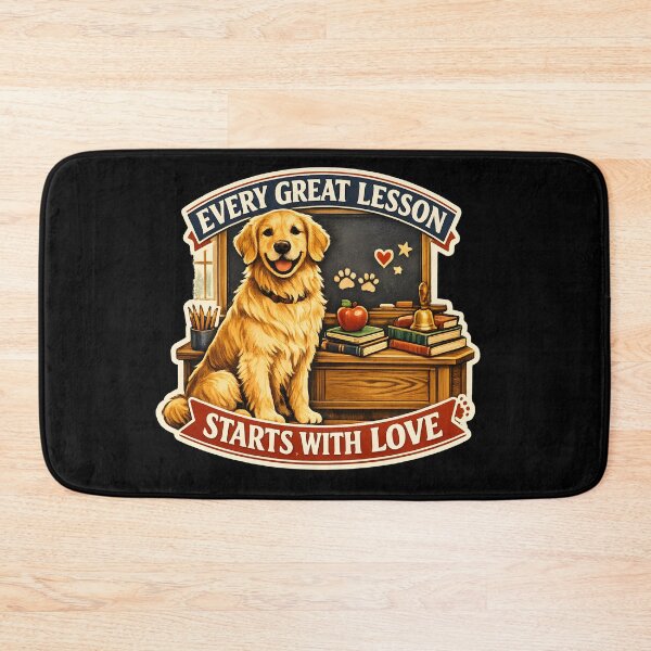Item preview, Every Great Lesson Starts With Love Golden Retriever Teacher Dog Lover Gift designed and sold by Sahil Randhawa.