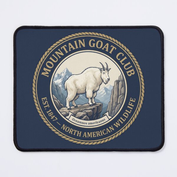 Item preview, Mountain Goat Club Vintage Badge North American Wildlife designed and sold by CalmCapy Co.