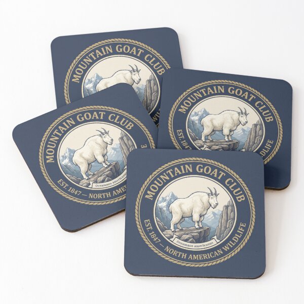 Item preview, Mountain Goat Club Vintage Badge North American Wildlife designed and sold by CalmCapy Co.