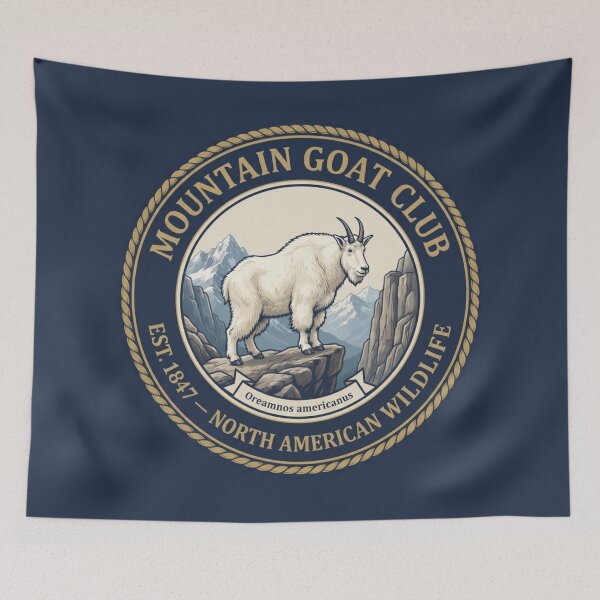 Item preview, Mountain Goat Club Vintage Badge North American Wildlife designed and sold by CalmCapy Co.