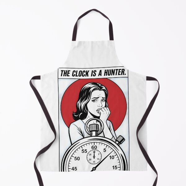 Item preview, The Clock Is A Hunter Minimalist Horror Poster designed and sold by DuckOddity.