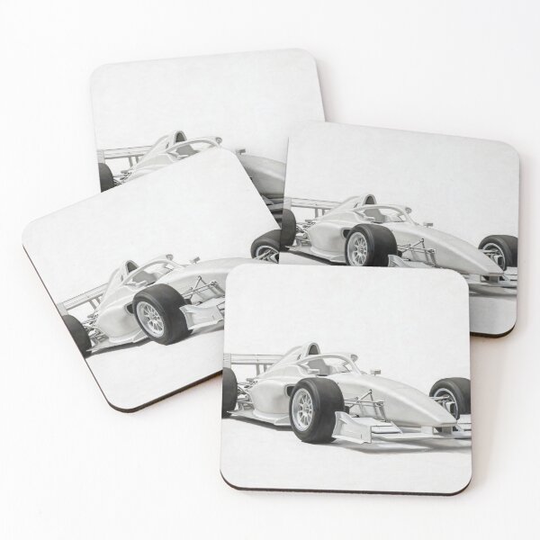 Item preview, White Formula Racing Car Fine Art Print designed and sold by Jozefin's Studio.