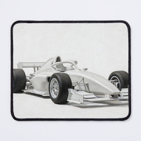 Item preview, White Formula Racing Car Fine Art Print designed and sold by Jozefin's Studio.