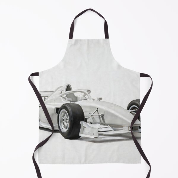 Item preview, White Formula Racing Car Fine Art Print designed and sold by Jozefin's Studio.