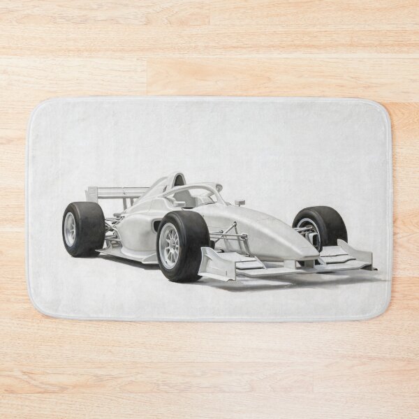 Item preview, White Formula Racing Car Fine Art Print designed and sold by Jozefin's Studio.