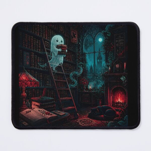 Item preview, Bookish Library Ghost designed and sold by Shelley Loewnau-Jones Studio.