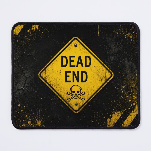 Item preview, Dead End Warning Sign | Grunge Industrial Skull Graphic designed and sold by Fei Long Design Hub.