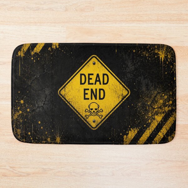 Item preview, Dead End Warning Sign | Grunge Industrial Skull Graphic designed and sold by Fei Long Design Hub.