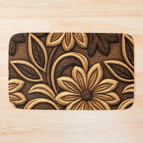 Item preview, Warm Earthy Floral Wood Carving designed and sold by Piotrek0001.
