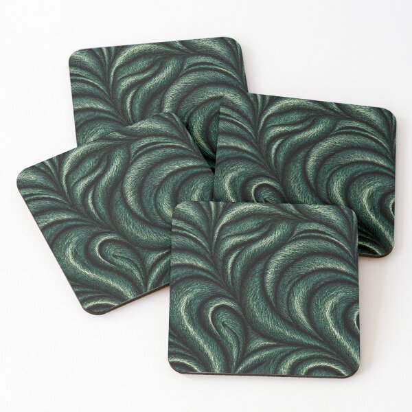 Item preview, Deep Teal Organic Wave Embossed Art designed and sold by Piotrek0001.