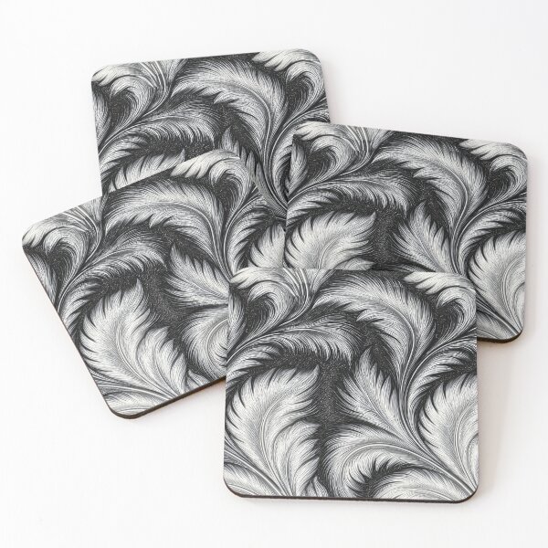 Item preview, Frosted Silver Feather Embossed Art designed and sold by Piotrek0001.