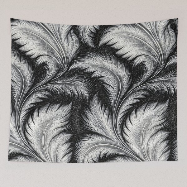 Item preview, Frosted Silver Feather Embossed Art designed and sold by Piotrek0001.