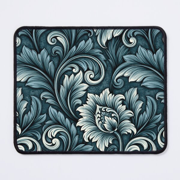 Item preview, Steel Blue Engraved Floral Pattern designed and sold by Piotrek0001.