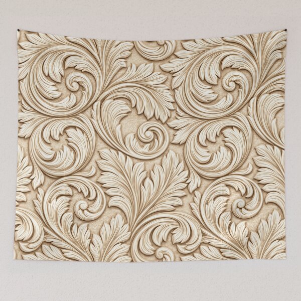 Item preview, Cream Victorian Scrollwork Relief designed and sold by Piotrek0001.