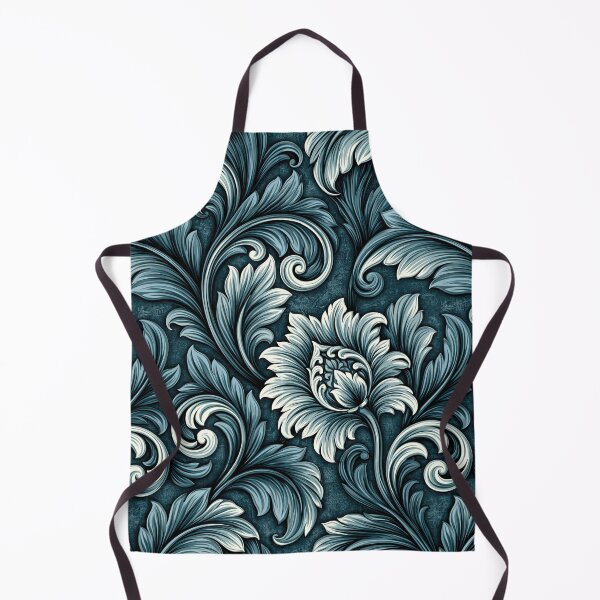 Item preview, Steel Blue Engraved Floral Pattern designed and sold by Piotrek0001.