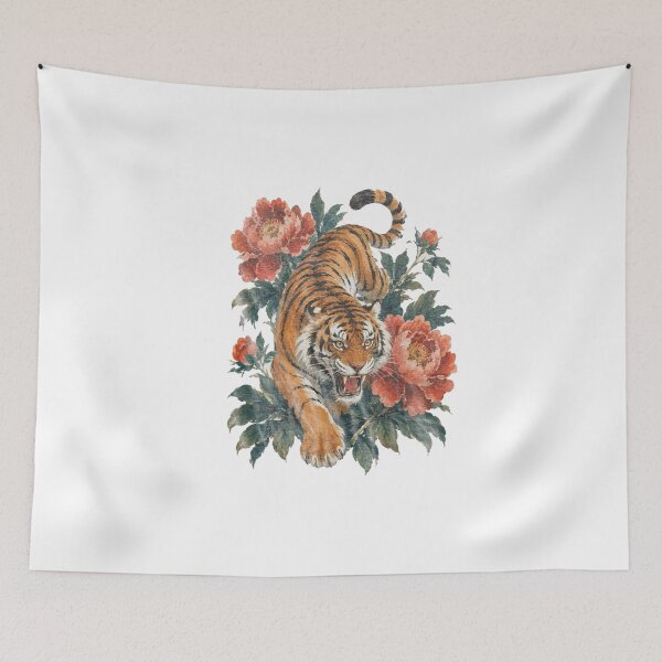 Item preview, Vintage Tiger Peony Floral designed and sold by Gbriel3.