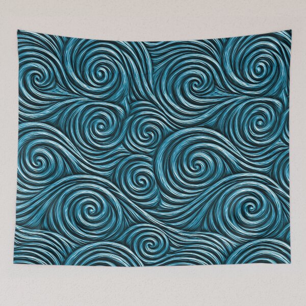 Item preview, Electric Blue Wave Relief Pattern designed and sold by Piotrek0001.