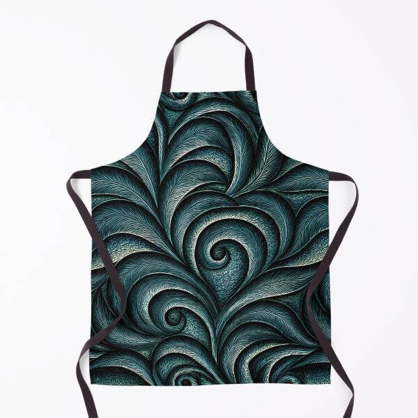 Item preview, Deep Sea Teal Floral Relief Art designed and sold by Piotrek0001.