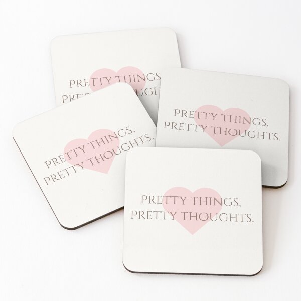 Item preview, Pretty Things Pretty Thoughts | Pastel Pink Heart Typography designed and sold by Sparkle First Co..