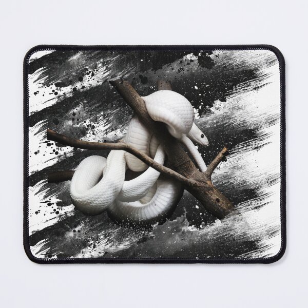 Item preview, White Snake Grunge Design – Elegant Reptile Art for Snake Lovers designed and sold by BULAIR89.