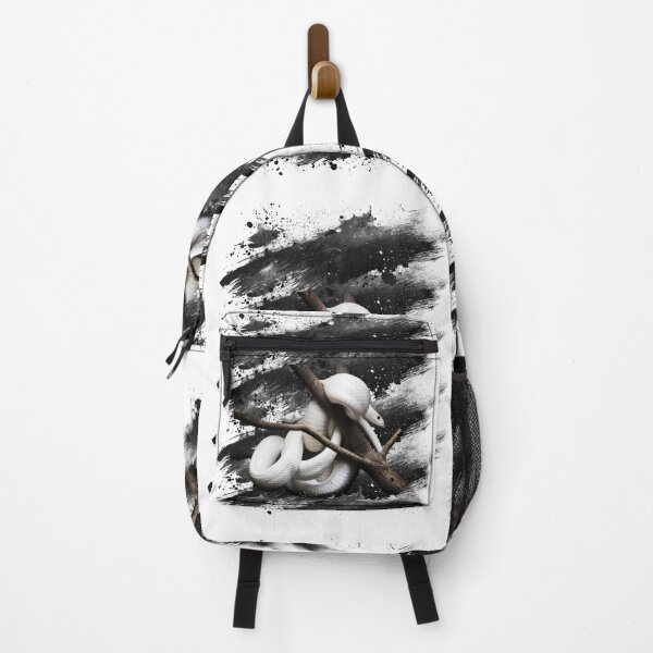 Item preview, White Snake Grunge Design – Elegant Reptile Art for Snake Lovers designed and sold by BULAIR89.